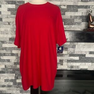 Champion Mens T-shirt XL Red Athletic Wear Short Sleeve Knit Tee New